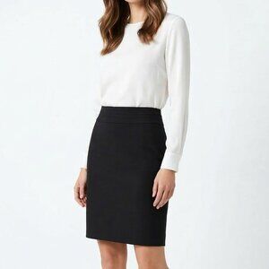 Banana Republic Black Pencil Skirt Size 4 Professional Career Knee Length Office